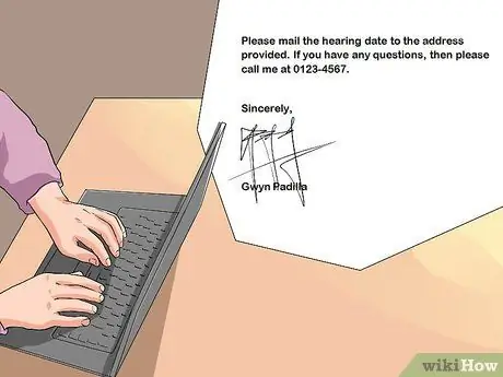 Напишите письмо с просьбой о судебном слушании. Шаг 12