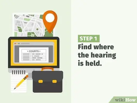 Узнайте о результатах судебного слушания, шаг 1