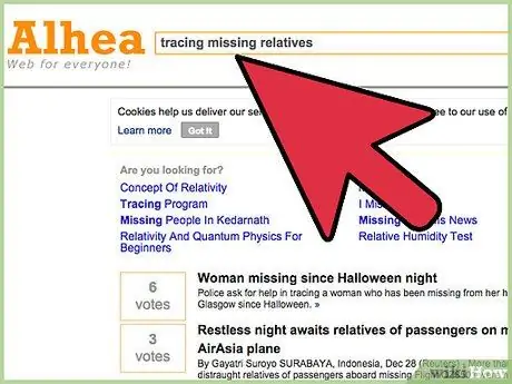 Найдите пропавших без вести родственников в Интернете, шаг 3