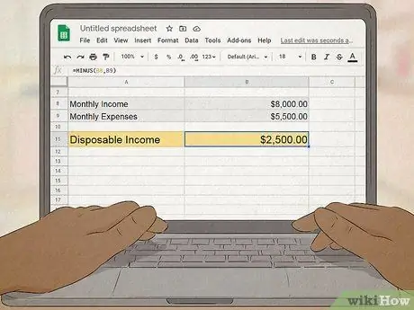 Сделайте ежемесячный бюджет Шаг 3