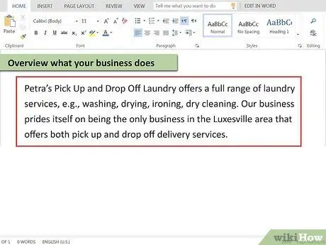 Напишите описание рынка Шаг 5
