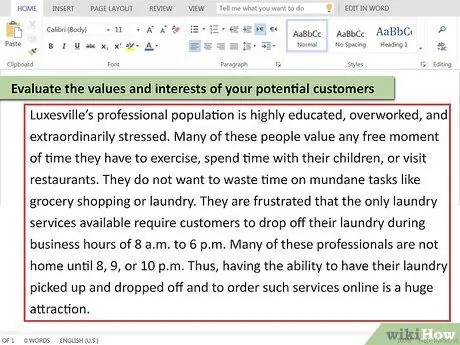 Напишите описание рынка Шаг 8