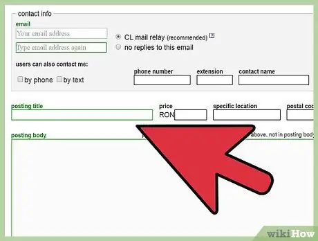 Продавайте товары на Craigslist Шаг 5