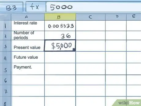 Расчет платежей по кредитной карте в Excel Шаг 5