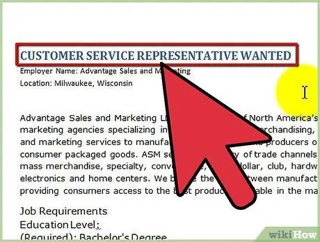 Создайте объявление о поиске помощи, шаг 1