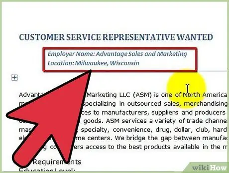 Создайте объявление о поиске помощи, шаг 2