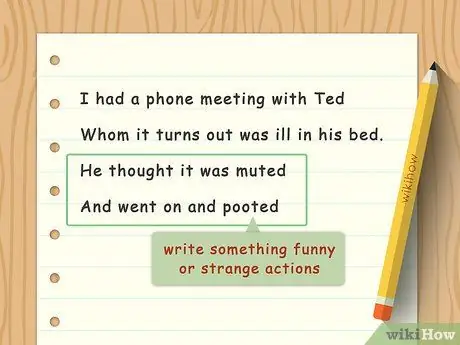 Напишите Лимерик Шаг 11