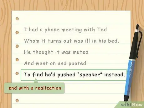 Напишите Лимерик Шаг 13