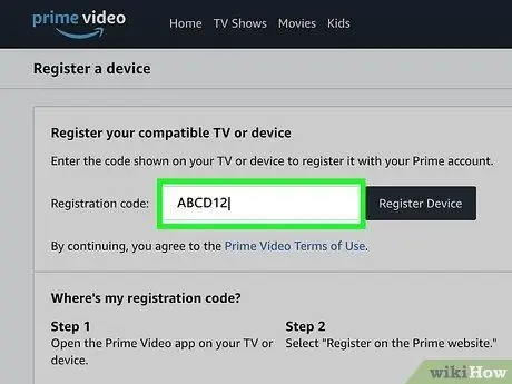 Зарегистрируйте телевизор с помощью Amazon Prime Step 12