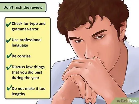 Напишите свой собственный обзор эффективности, шаг 2