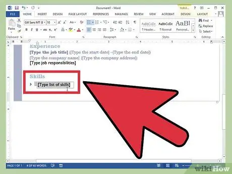Создание резюме в Microsoft Word Шаг 15