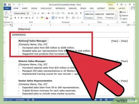 Создание резюме в Microsoft Word Шаг 16
