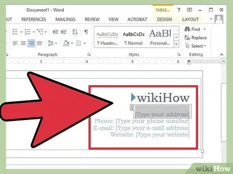 Создание резюме в Microsoft Word Шаг 4