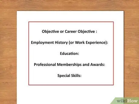 Напишите хронологическое резюме, шаг 4