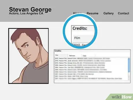 Создайте портфолио для актерского мастерства, шаг 2
