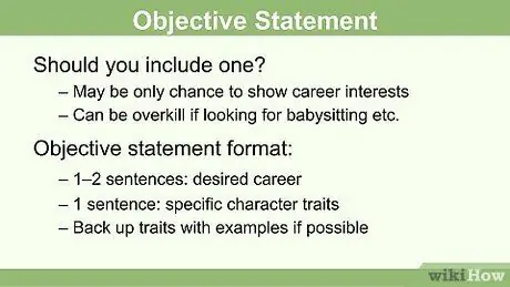 Создайте резюме для подростка Шаг 5