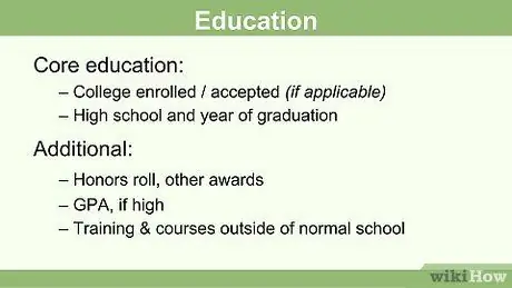 Создайте резюме для подростка Шаг 6