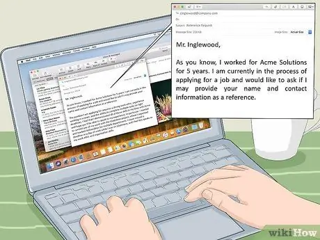 Включите ссылки в резюме, шаг 1