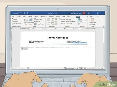 Включите ссылки в резюме, шаг 3