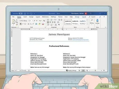 Включите ссылки на шаг 6 резюме