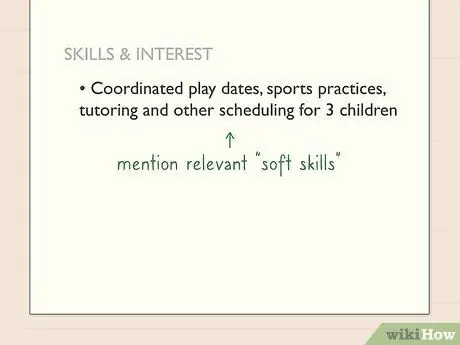 Сделайте присмотр за детьми в резюме Шаг 8