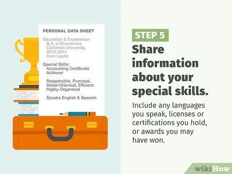 Составьте лист личных данных Шаг 8