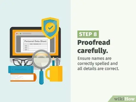 Составьте лист личных данных Шаг 11