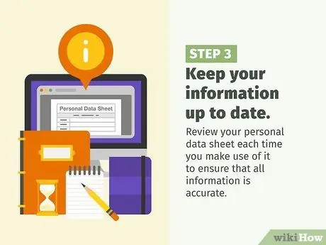 Составьте лист личных данных Шаг 14
