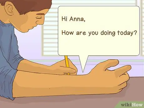 Напишите другу по переписке в первый раз Шаг 2