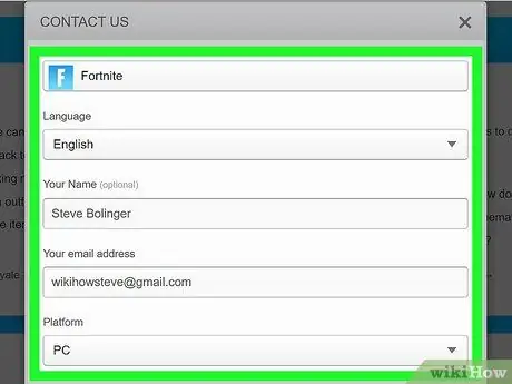 Связаться с Epic Games Шаг 5