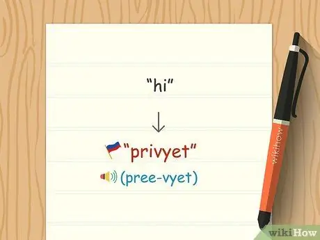Сказать привет по-русски Шаг 2