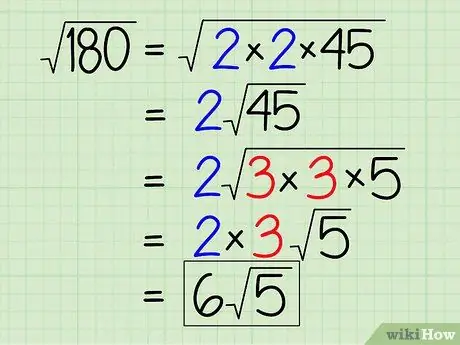 Упростите квадратный корень Шаг 6