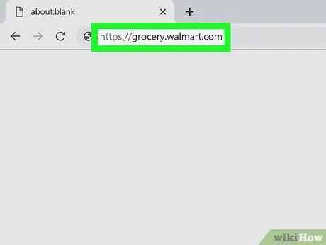 Заказ продуктов онлайн в Walmart на ПК или Mac Шаг 1