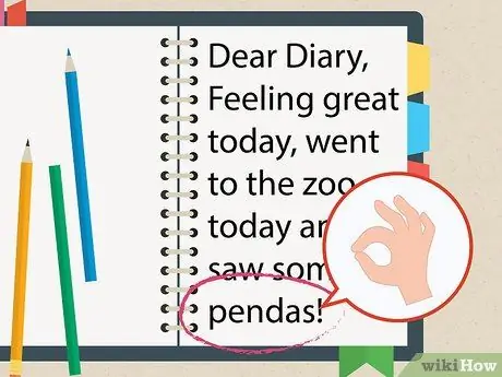 Делайте дневник каждый день в течение года и делайте его интересным Шаг 3