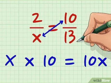 Перекрестное умножение, шаг 2