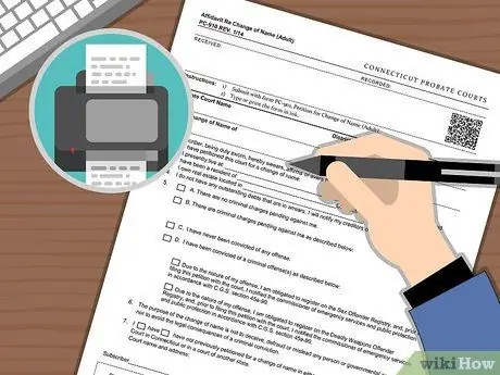 Изменить свое имя в Коннектикуте Шаг 2