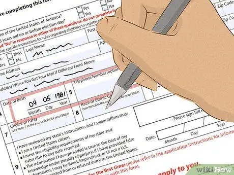 Зарегистрируйтесь, чтобы проголосовать лично Шаг 7