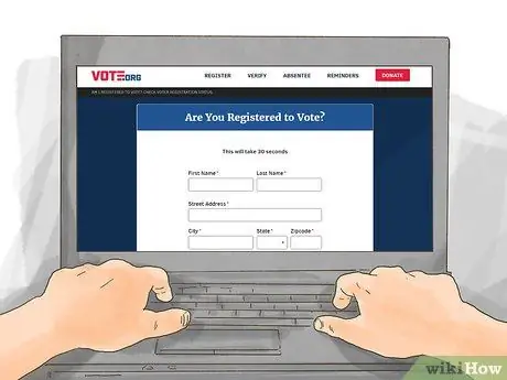 Проверьте, зарегистрированы ли вы для голосования Шаг 1