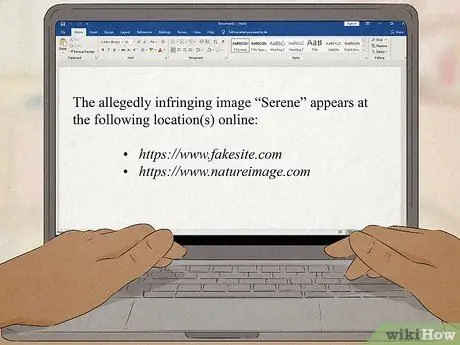 Напишите запрос на удаление DMCA Шаг 6