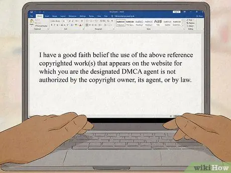 Напишите запрос на удаление DMCA Шаг 8