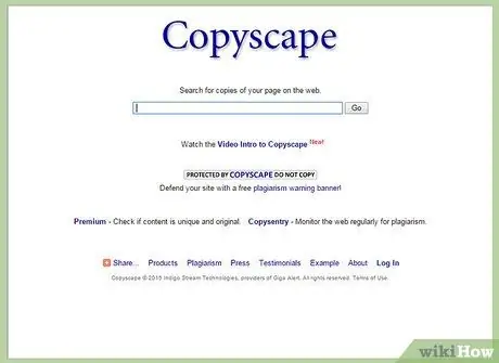 Используйте Copyscape Step 1