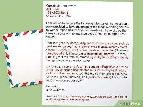 Спор об ошибках в кредитном отчете Шаг 12