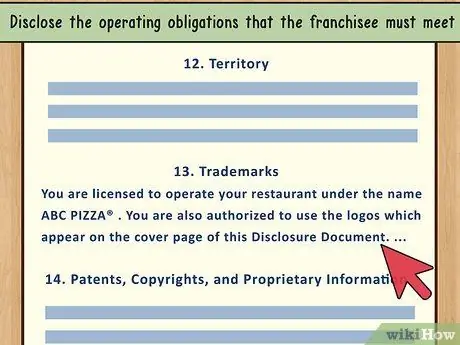 Создание заявлений о раскрытии информации для франшизы Шаг 14