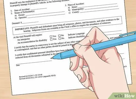 Подавать небольшие претензии в Нью-Джерси Шаг 7