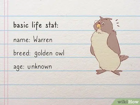 Создайте подробный профиль персонажа, шаг 2