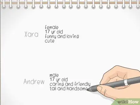 Создайте лист персонажа для своей истории, шаг 2