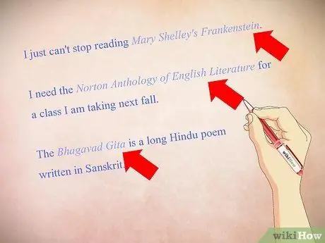 Используйте курсив, шаг 1