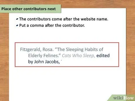 Цитируйте веб-сайт в формате MLA Шаг 10