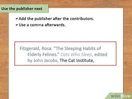 Цитируйте веб-сайт в формате MLA Шаг 11