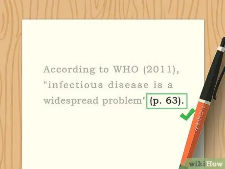 Укажите ВОЗ в APA Step 9